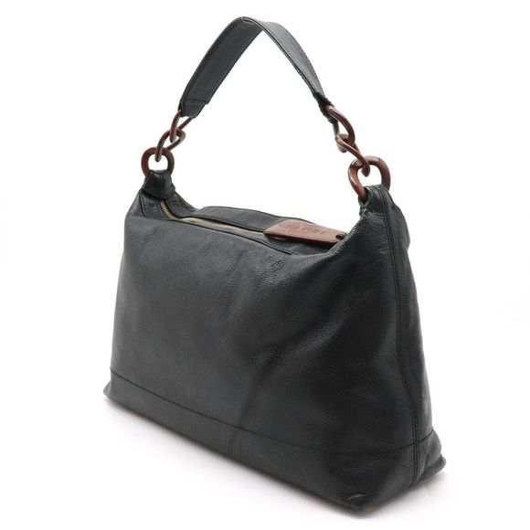 Chanel Wood Chain Shoulder Bag Shawl Caviar Skin Leather Black - Picture 2 of 9